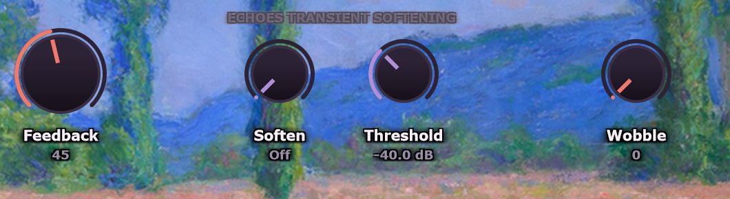 WildEcho's Feedback, then Echoes Transient Softening: Soften, Threshold and Wobble