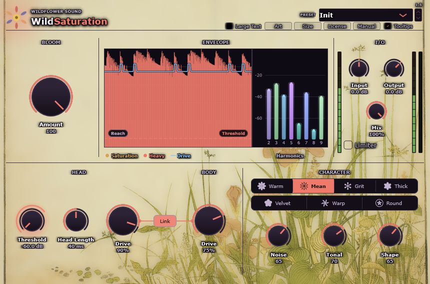 The WildSaturation plugin window