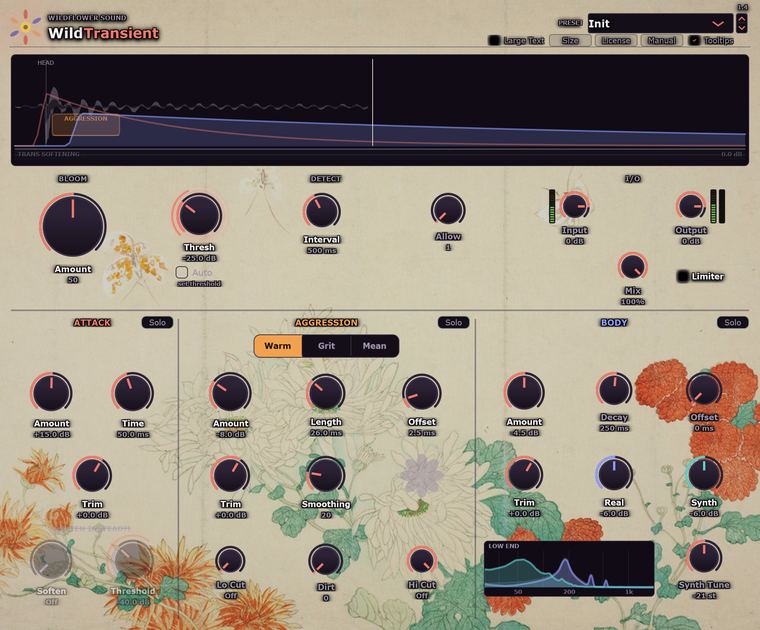 The WildTransient plugin window