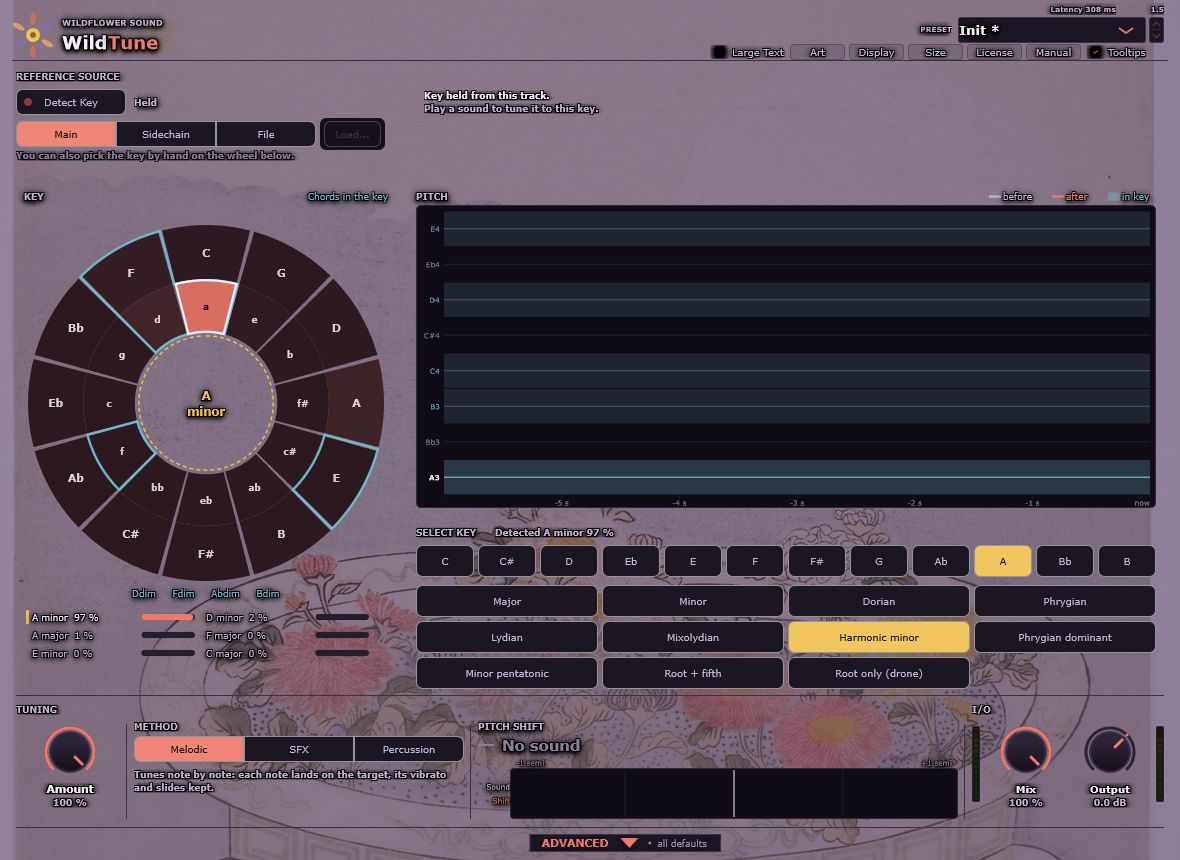 The WildTune plugin window